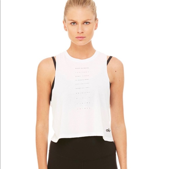 ALO Yoga Tops - Alo yoga flow graphic tank , crop top NWT